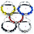 Mais quentes Turquia Evil Eye Vidro Beads Shamballa Pulseiras baratos BR36